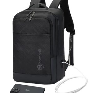 HORNBULL Zurich Backpack 42L Office Travel 17 inch Laptop Backpack 3 in 1 Expandable & Convertible USB & Type-C Port Water-resistant Multi Compartment Overnight Backpack for Men