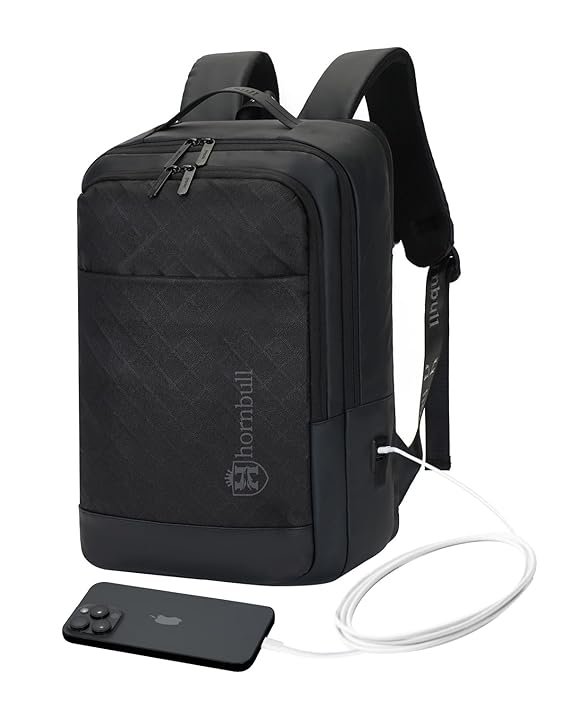 HORNBULL Zurich Backpack 42L Office Travel 17 inch Laptop Backpack 3 in 1 Expandable & Convertible USB & Type-C Port Water-resistant Multi Compartment Overnight Backpack for Men